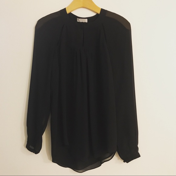 Black blouse with sheer sleeves - Picture 2 of 6